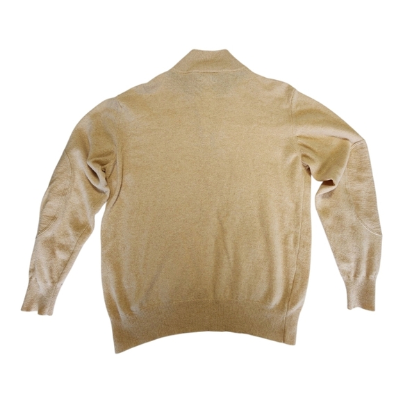 Beretta Men’s Wool 1/4 Zip Pullover Sweater Beige Tan Size Large Made in Italy - Picture 7 of 7